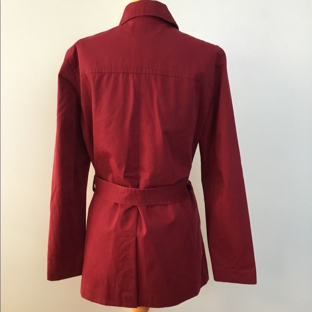 Banana a Republic Factory red trench jacket sz L - Picture 2 of 6